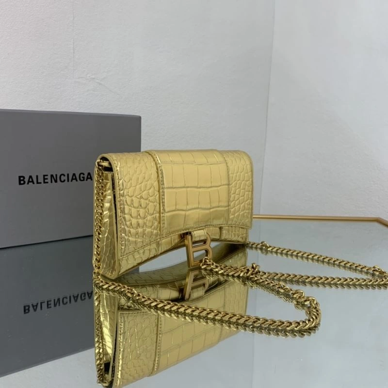 Balenciaga Crocodile Gold Heavyweight Hourglass Chain Bag TravelReady 72608