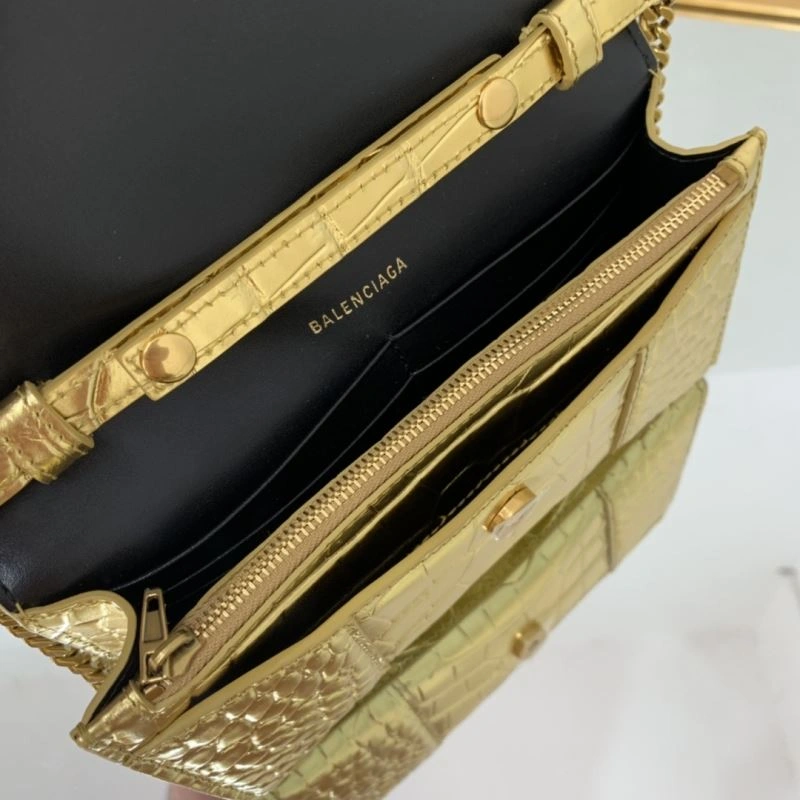 Balenciaga Crocodile Gold Heavyweight Hourglass Chain Bag TravelReady 72608