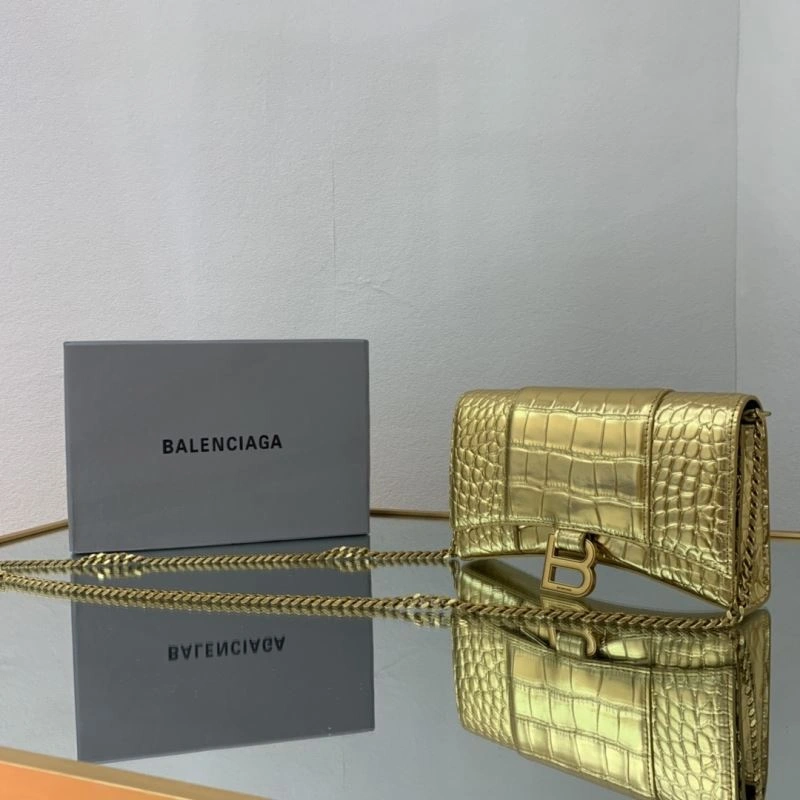 Balenciaga Crocodile Gold Heavyweight Hourglass Chain Bag TravelReady 72608