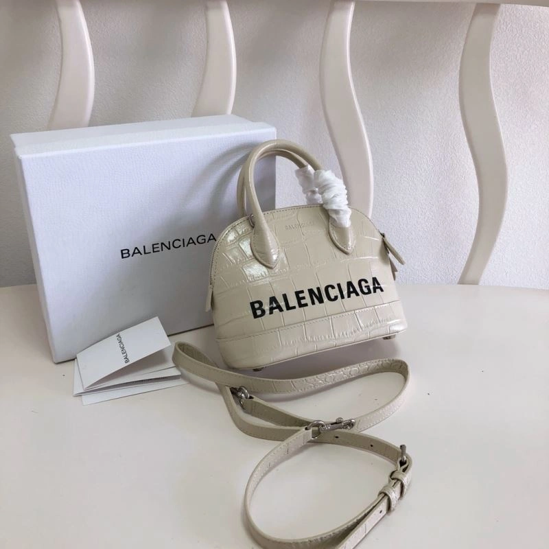 Balenciaga Crocodile Mini Shell Bag in Light Beige Unique 78550