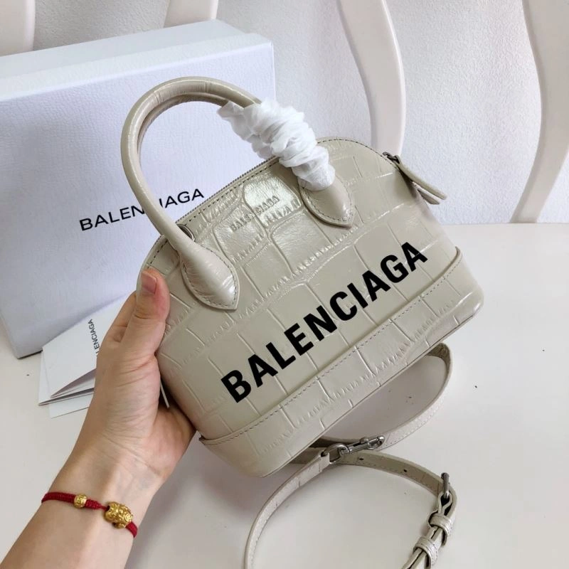 Balenciaga Crocodile Mini Shell Bag in Light Beige Unique 78550