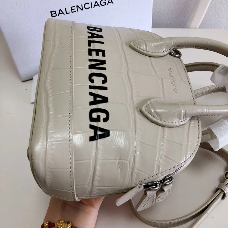 Balenciaga Crocodile Mini Shell Bag in Light Beige Unique 78550