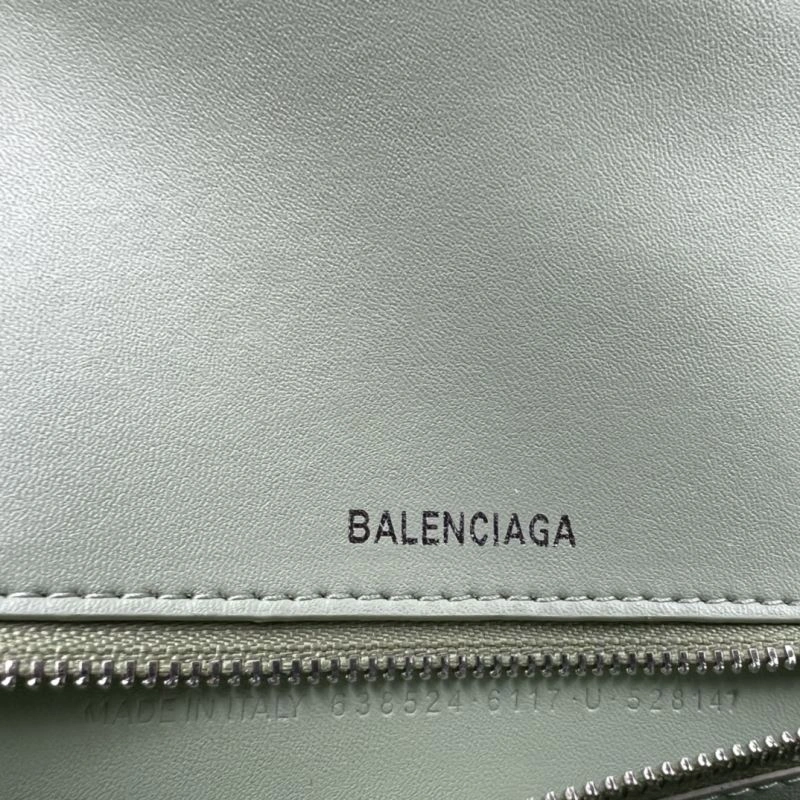 Soft Balenciaga Crocodile-Pattern Hourglass Bag - Mint Green 78704
