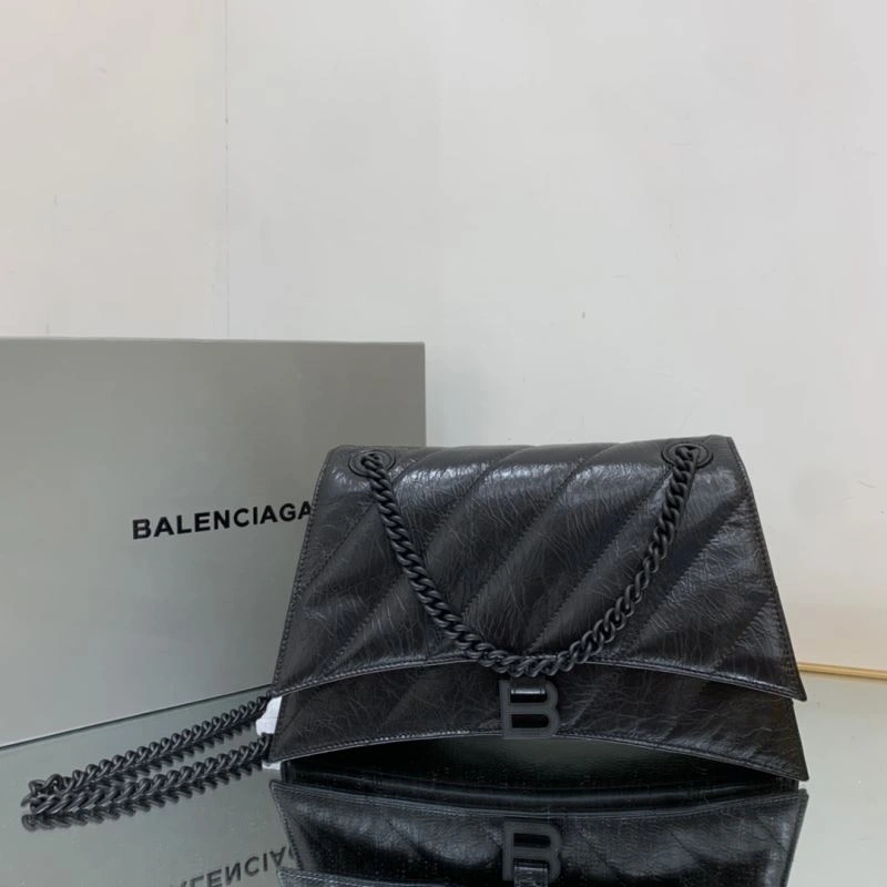 Balenciaga Crush Medium Embroidered Black Buckle Bag Efficient 78674