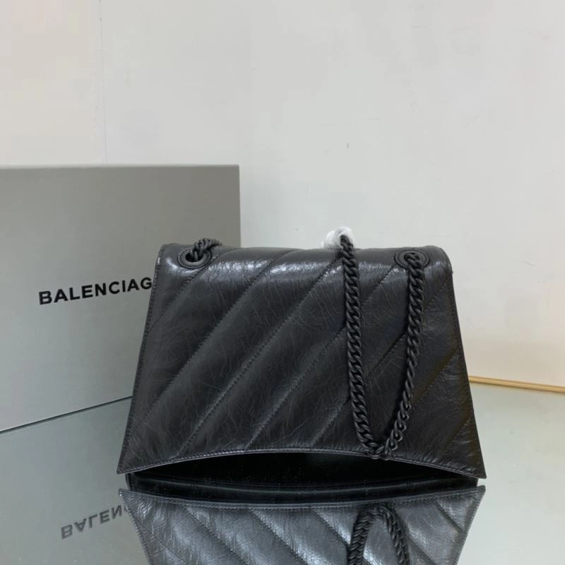 Balenciaga Crush Medium Embroidered Black Buckle Bag Efficient 78674