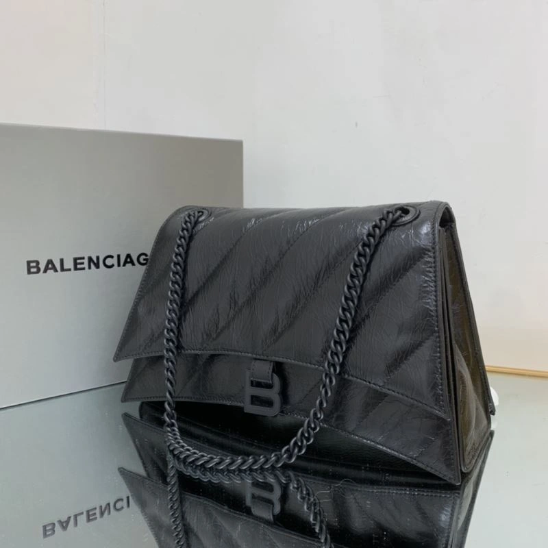 Balenciaga Crush Medium Embroidered Black Buckle Bag Efficient 78674