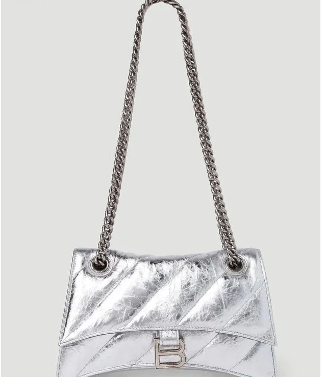 Balenciaga Crush Silver Hourglass Bag - Fall Winter 2022 Edition Upgraded 78673