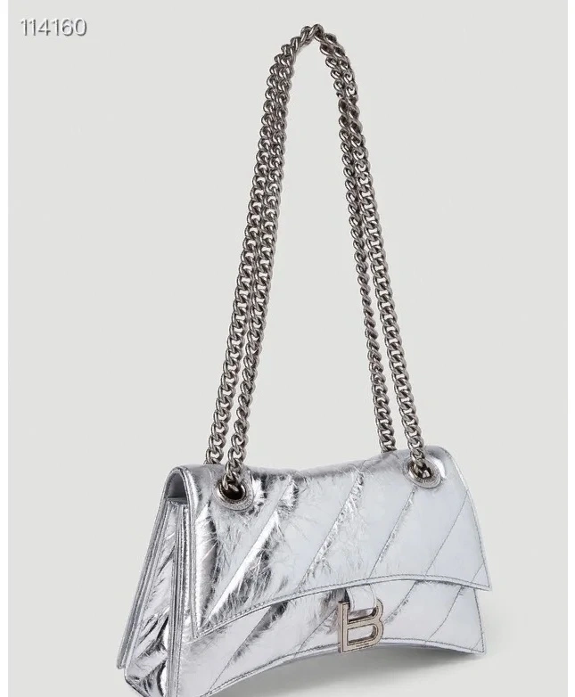 Balenciaga Crush Silver Hourglass Bag - Fall Winter 2022 Edition Upgraded 78673