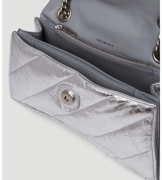 Balenciaga Crush Silver Hourglass Bag - Fall Winter 2022 Edition Upgraded 78673