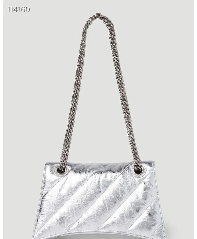 Balenciaga Crush Silver Hourglass Bag - Fall Winter 2022 Edition Upgraded 78673