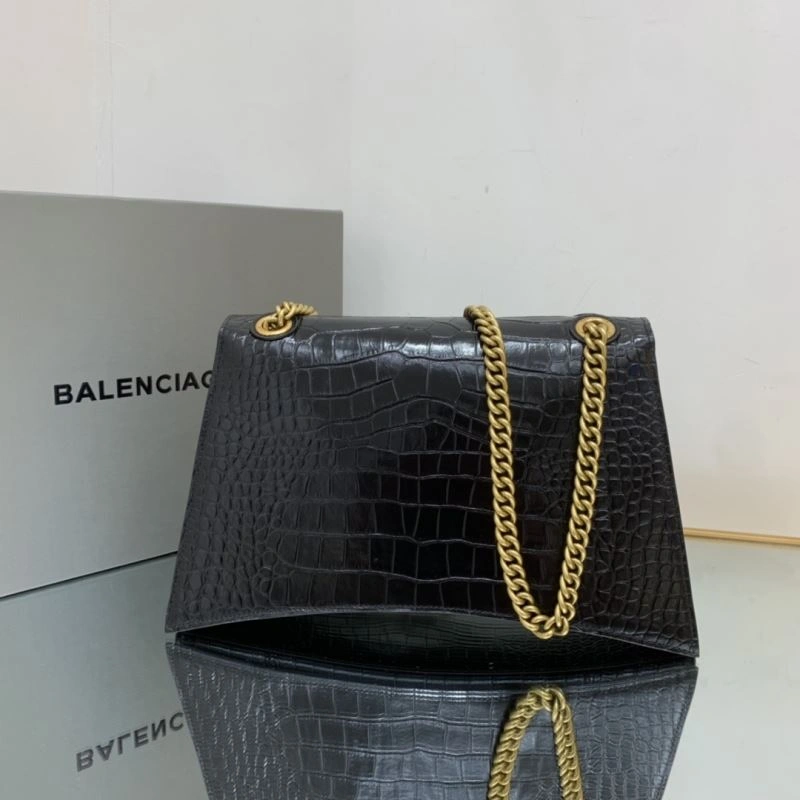 Balenciaga Crush Vintage Waxed Leather Bag with Gold Chain UrbanStyle 78671