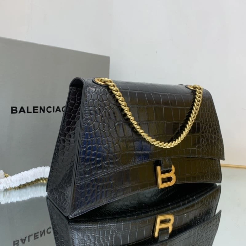 Balenciaga Crush Vintage Waxed Leather Bag with Gold Chain UrbanStyle 78671