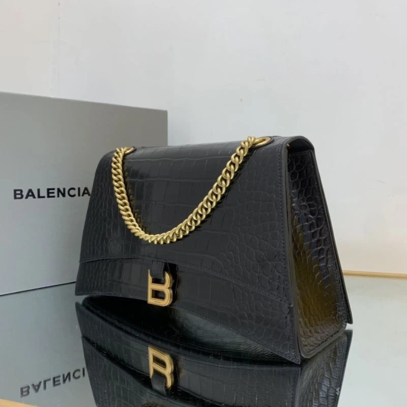 Balenciaga Crush Vintage Waxed Leather Bag with Gold Chain UrbanStyle 78671