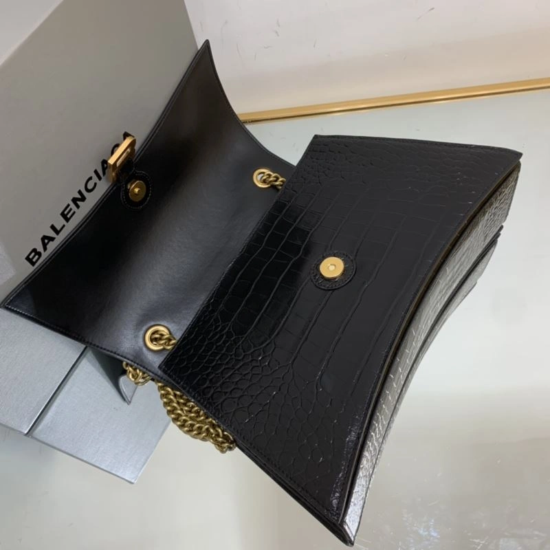 Balenciaga Crush Vintage Waxed Leather Bag with Gold Chain UrbanStyle 78671