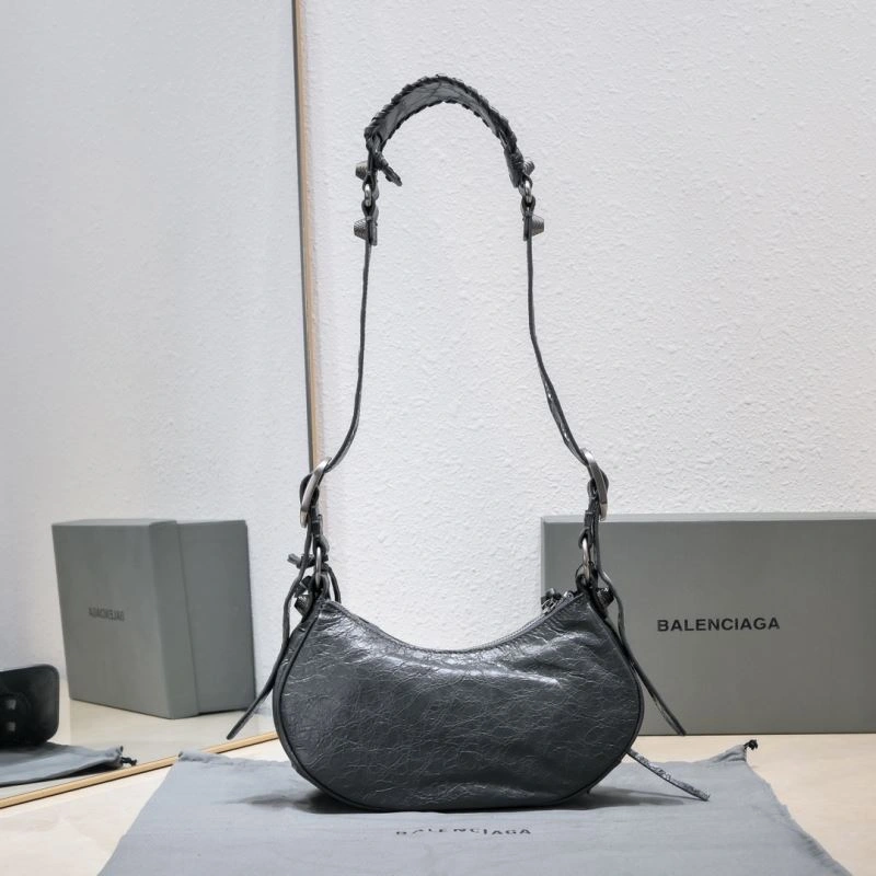Bold Balenciaga Dark Gray Crescent Bag - 26cm Size 12 72708