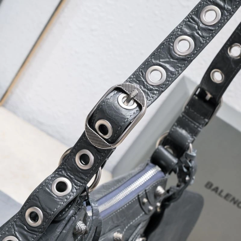 Bold Balenciaga Dark Gray Crescent Bag - 26cm Size 12 72708