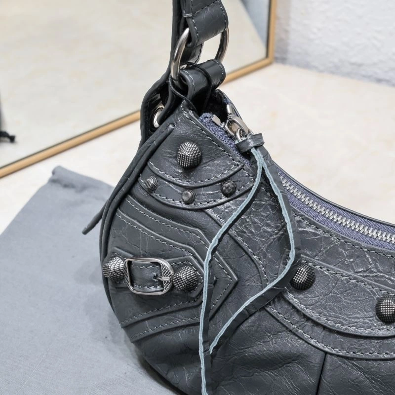Bold Balenciaga Dark Gray Crescent Bag - 26cm Size 12 72708