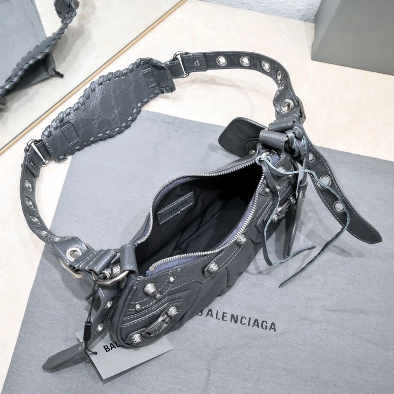 Bold Balenciaga Dark Gray Crescent Bag - 26cm Size 12 72708