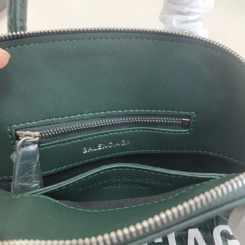 DailyWear Balenciaga Dark Green Mini Crocodile Pattern Shell Bag 78548