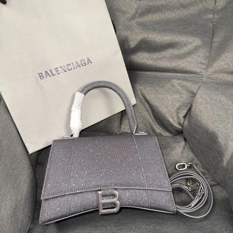 Balenciaga Dazzling Hourglass Bag - Starry Gray S Size EasyMatch 70017