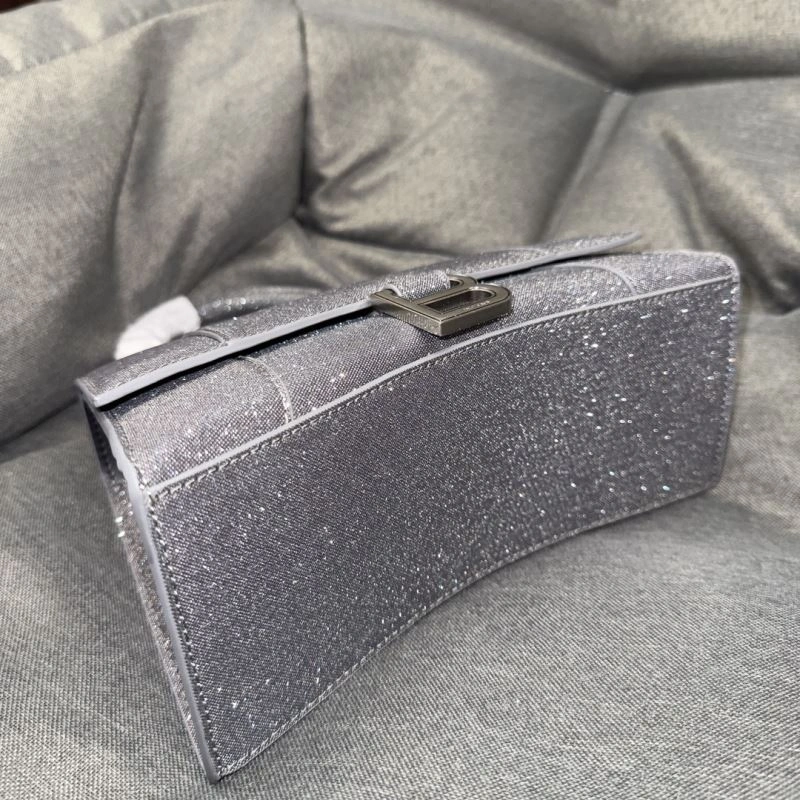 Balenciaga Dazzling Hourglass Bag - Starry Gray S Size EasyMatch 70017