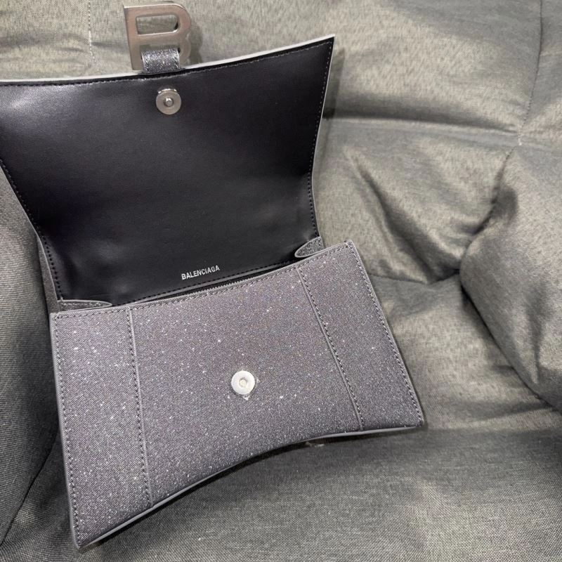 Balenciaga Dazzling Hourglass Bag - Starry Gray S Size EasyMatch 70017