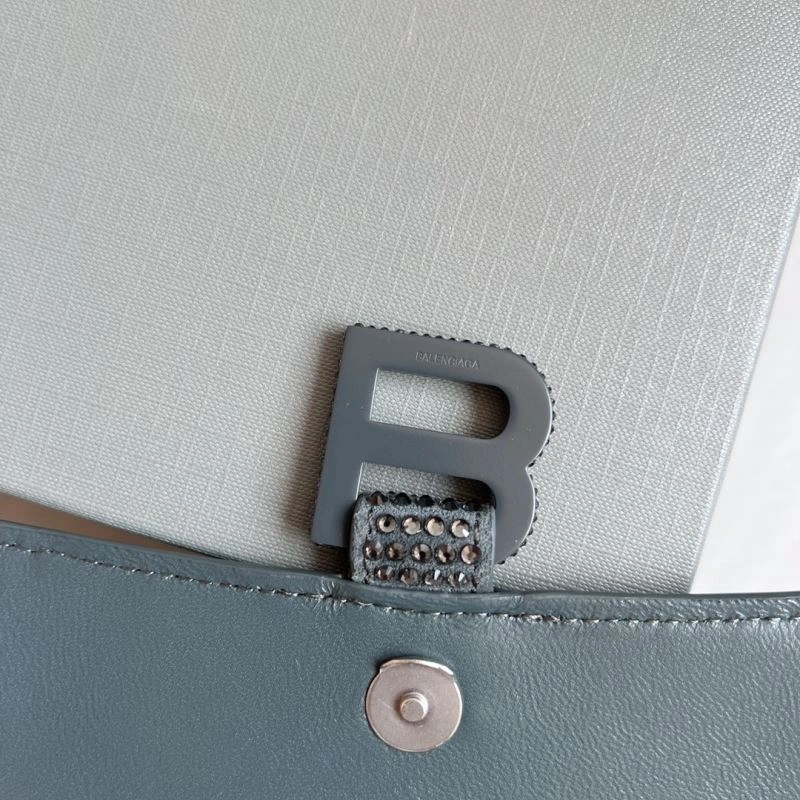 Tailored Balenciaga Diamond-Embellished Gray Hourglass Bag - Limited Edition 70058