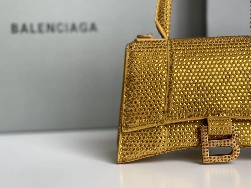 Balenciaga Diamond-Embellished Hourglass Crescent Bag Sustainable 72585