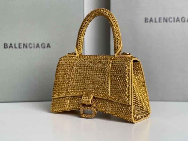 Balenciaga Diamond-Embellished Hourglass Crescent Bag Sustainable 72585