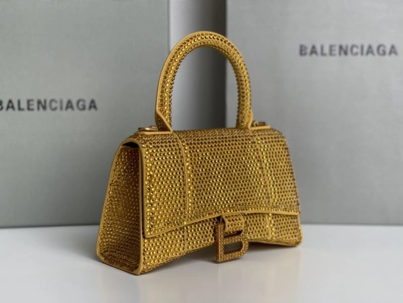 Balenciaga Diamond-Embellished Hourglass Crescent Bag Sustainable 72585