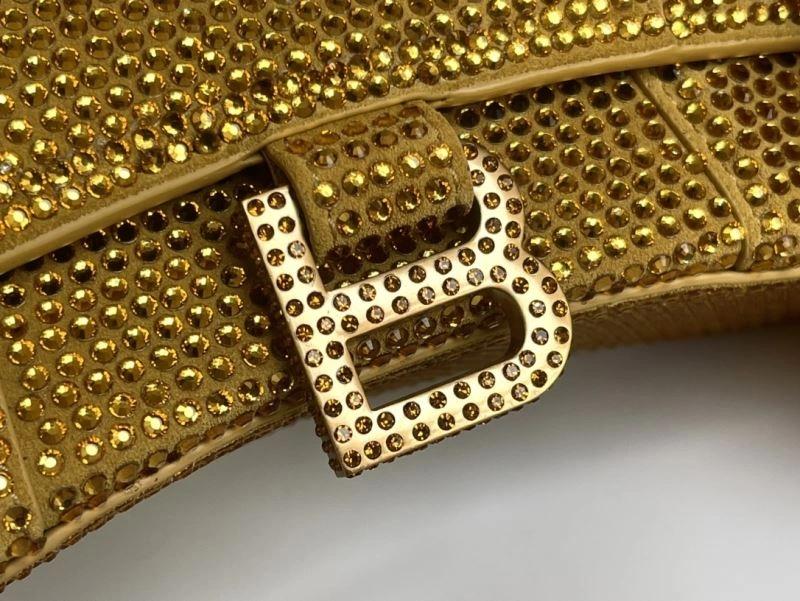 Balenciaga Diamond-Embellished Hourglass Crescent Bag Sustainable 72585