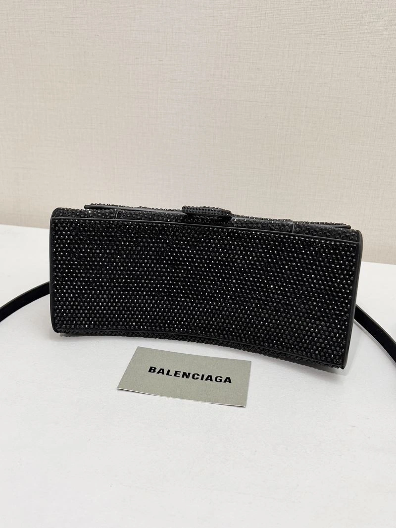 Balenciaga Diamond Encrusted Hourglass Glam Bag - Sparkle in Style Bright 66942