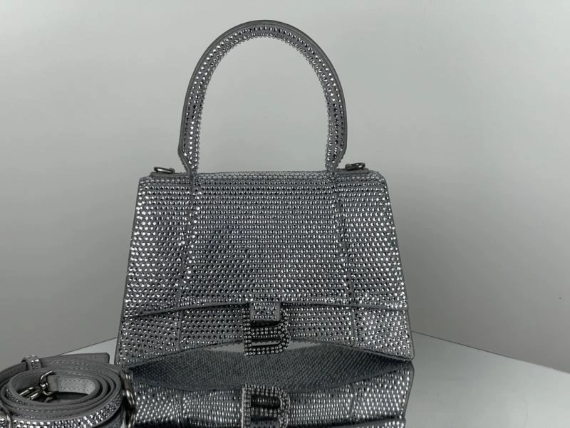 Sporty Balenciaga Diamond-Encrusted Hourglass Sand Timer Bag 72629