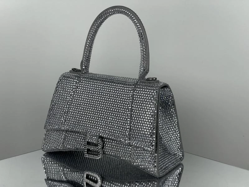 Sporty Balenciaga Diamond-Encrusted Hourglass Sand Timer Bag 72629