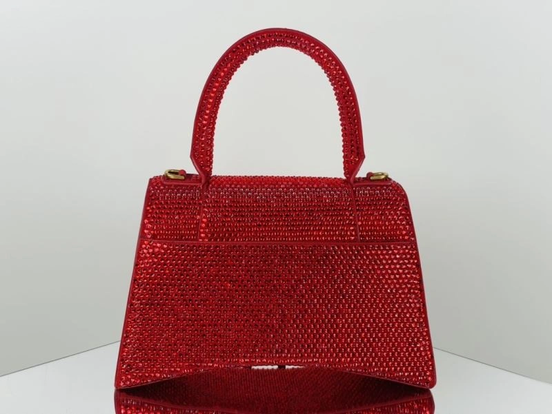 Balenciaga Diamond-Encrusted Red Hourglass Bag Limited Edition Seasonal 72592