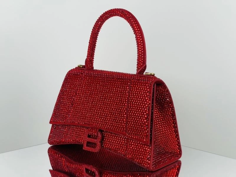 Balenciaga Diamond-Encrusted Red Hourglass Bag Limited Edition Seasonal 72592