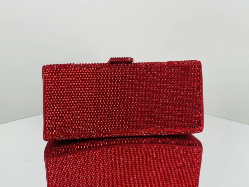 Balenciaga Diamond-Encrusted Red Hourglass Bag Limited Edition Seasonal 72592