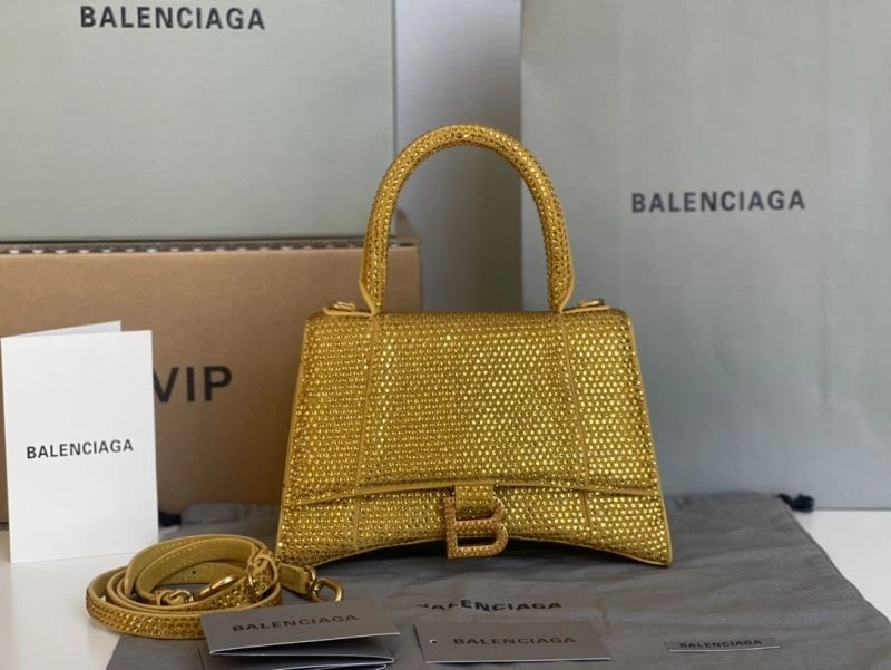 Balenciaga Diamond Hourglass Bag with Golden Clasp ComfortFit 72590