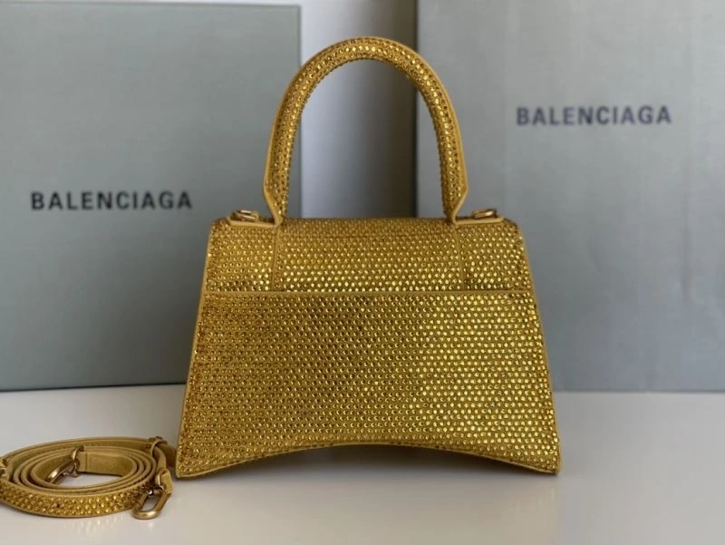 Balenciaga Diamond Hourglass Bag with Golden Clasp ComfortFit 72590