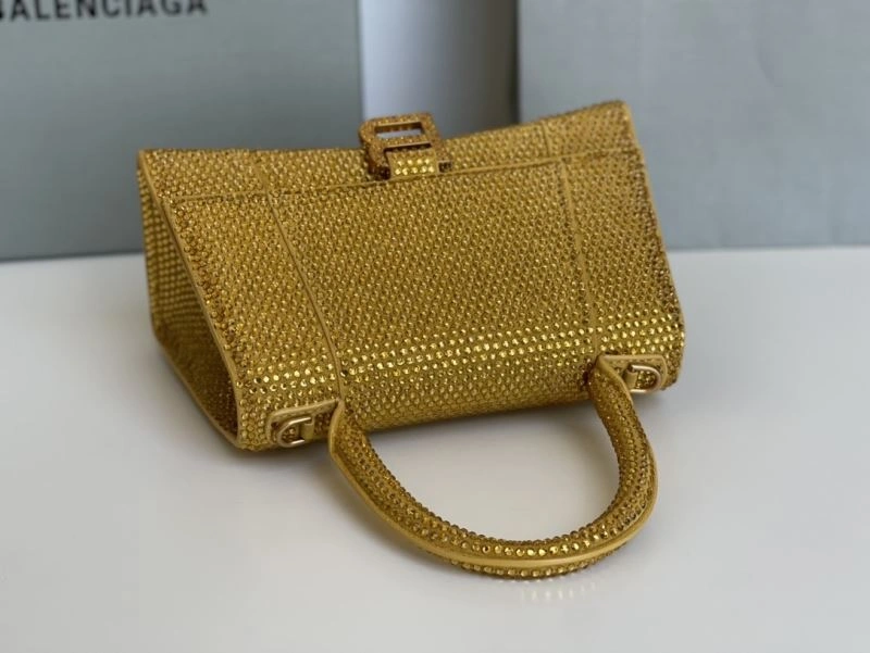 Balenciaga Diamond Hourglass Bag with Golden Clasp ComfortFit 72590