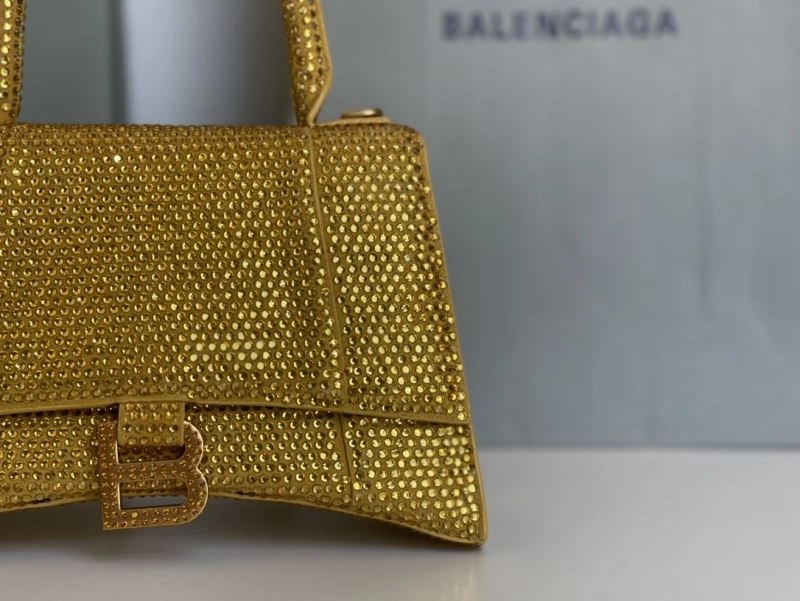 Balenciaga Diamond Hourglass Bag with Golden Clasp ComfortFit 72590