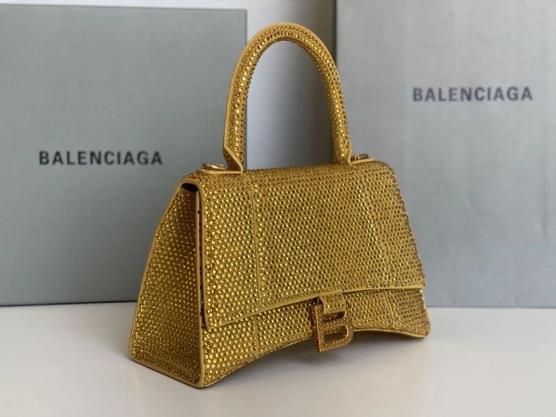 Balenciaga Diamond Hourglass Bag with Golden Clasp ComfortFit 72590