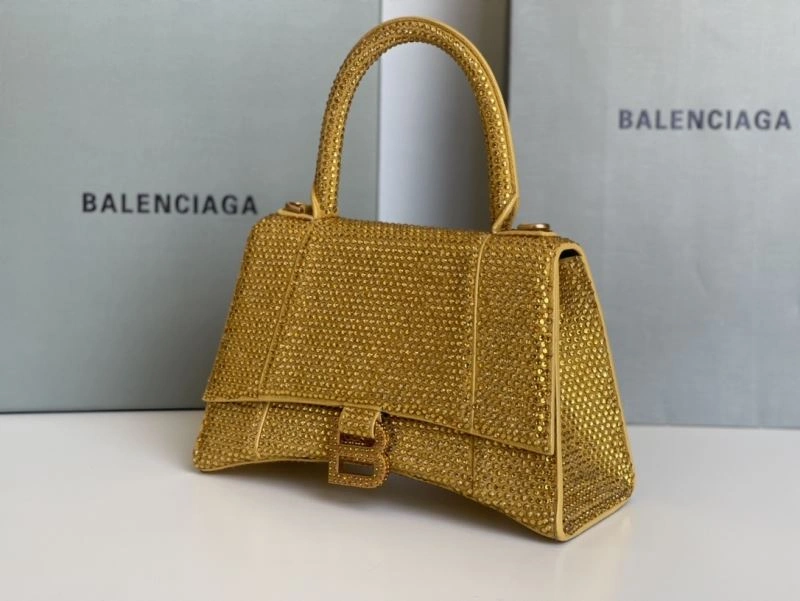 Balenciaga Diamond Hourglass Bag with Golden Clasp ComfortFit 72590