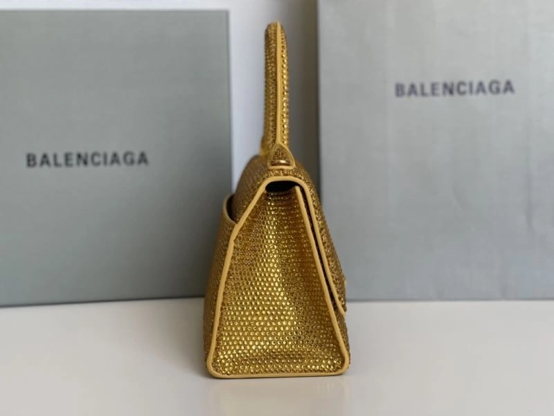 Balenciaga Diamond Hourglass Bag with Golden Clasp ComfortFit 72590