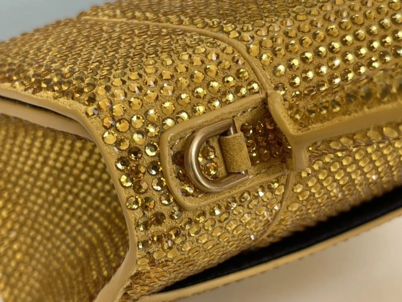 Balenciaga Diamond Hourglass Bag with Golden Clasp ComfortFit 72590
