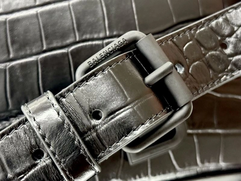 GoAnywhere Balenciaga Downtown Hourglass Crocodile-Patterned Crossbody Bag 66990