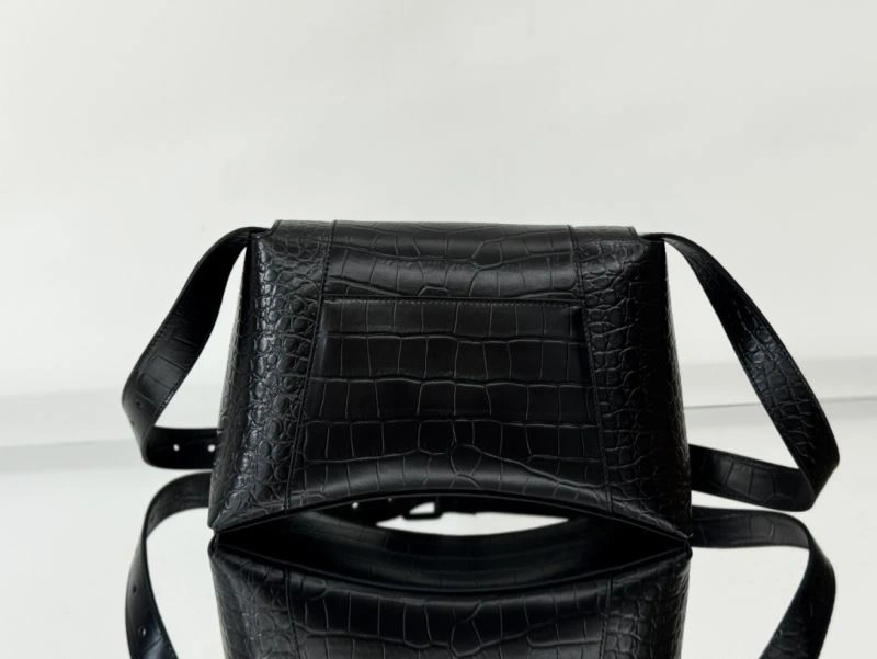GoAnywhere Balenciaga Downtown Hourglass Crocodile-Patterned Crossbody Bag 66990