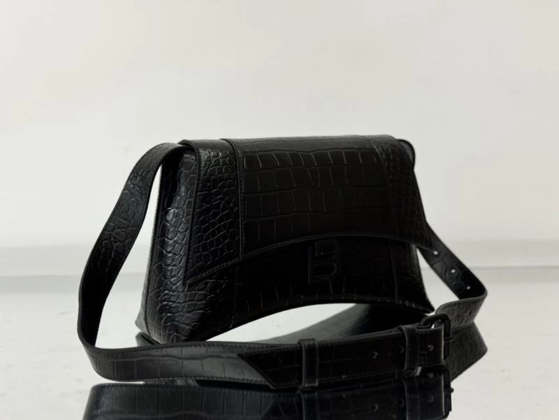 GoAnywhere Balenciaga Downtown Hourglass Crocodile-Patterned Crossbody Bag 66990