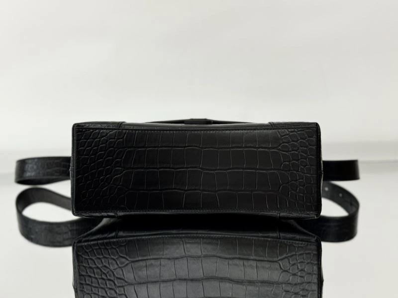GoAnywhere Balenciaga Downtown Hourglass Crocodile-Patterned Crossbody Bag 66990