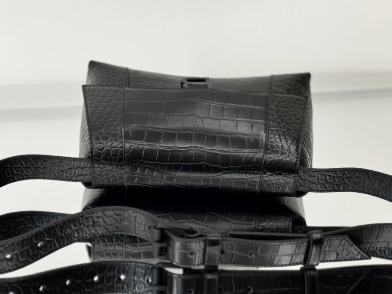 GoAnywhere Balenciaga Downtown Hourglass Crocodile-Patterned Crossbody Bag 66990